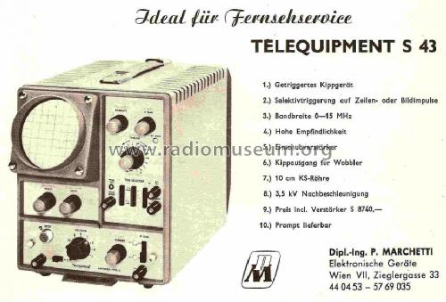 Serviscope S43; Telequipment Ltd.; (ID = 735196) Equipment