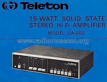 15 Watt Solid State Stereo Hi-Fi Amplifier GA-202; Teleton Gruppe (ID = 794777) Verst/Mix