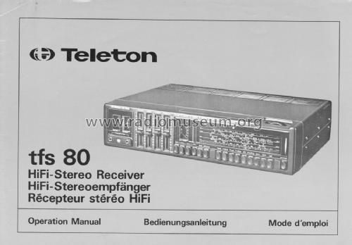 HiFi-Stereoempfänger tfs 80; Teleton Gruppe (ID = 1788741) Radio