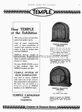 Dynamic Speaker Model 2; Temple Radio Ltd. (ID = 2700690) Speaker-P