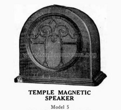 Model 5 ; Temple Radio Ltd. (ID = 2700718) Speaker-P