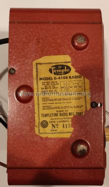 G-4108 ; Templetone Radio Mfg (ID = 2628576) Radio