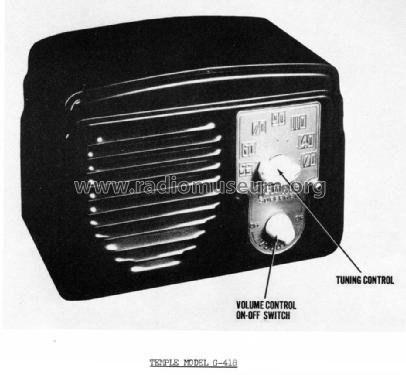 G-418 ; Templetone Radio Mfg (ID = 900517) Radio