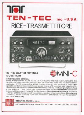 Transceiver Omni-C; Ten-Tec Inc.; (ID = 2744141) Amat TRX