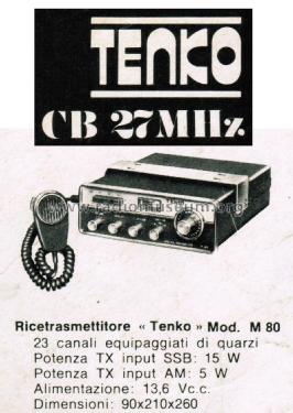 CB Transceiver M 80; Tenko HK Ltd., (ID = 2751335) CB-Funk