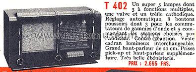 T402; Ténor, Compagnie (ID = 1608914) Radio