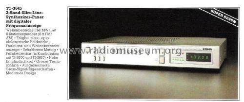 Digital Synthesizer 3Band Stereo Tuner TT-3645; Tensai brand (ID = 2528330) Radio