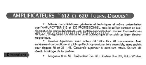 Amplificateur 612 Tourne-Disques; Teppaz; Lyon (ID = 2317825) Ton-Bild
