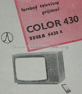 Color 430 4430A Television Tesla; Praha, Bratislava etc., build