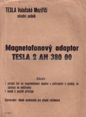 Adaptor 2AN38000; Tesla; Praha, (ID = 2975802) Ton-Bild