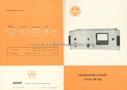 Frequenzmessgerät BM356; Tesla; Praha, (ID = 2327157) Equipment