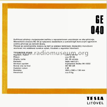 GE040; Tesla; Praha, (ID = 2440459) R-Player
