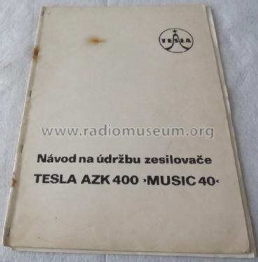 Music 40 AZK400; Tesla; Praha, (ID = 1433822) Ampl/Mixer