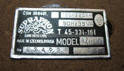 Stereo Turntable NZC071; Tesla; Praha, (ID = 1073571) Sonido-V