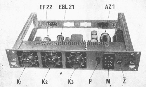 Zesilovač pro kontrolní reproduktor - Monitoring Loudspeaker Amplifier 511690; Tesla; Praha, (ID = 2469866) Ampl/Mixer