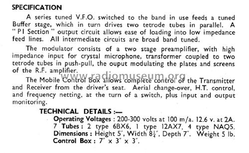 Mobile transmitter ; The Minimitter (ID = 2309144) Amateur-T