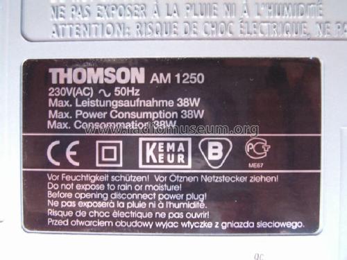 CD/Cassette Radio Micro System AM1250; Thomson marque, (ID = 1184062) Radio