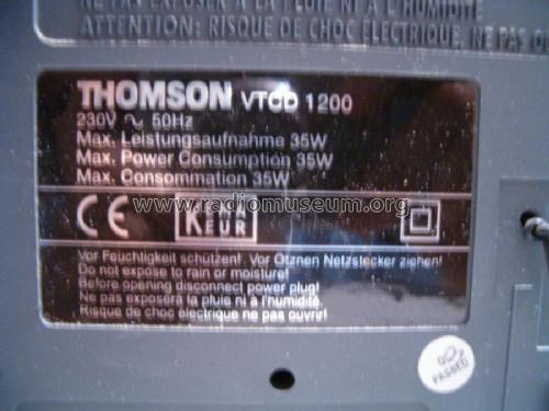 VTCD1200; Thomson marque, (ID = 1053926) Radio
