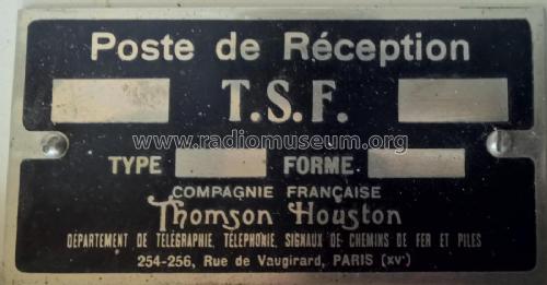 Poste de Réception T.S.F. TH-3 ; Thomson marque, (ID = 2101225) Radio