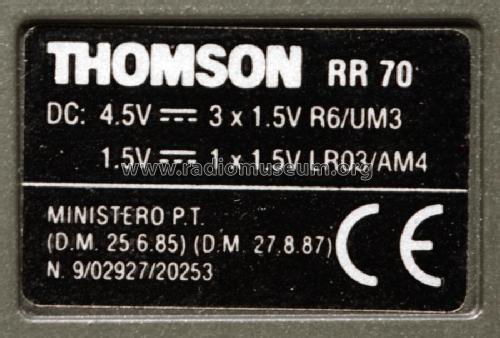 Top Time Detachable Alarm Clock Radio RR70; Thomson marque, (ID = 2708560) Radio