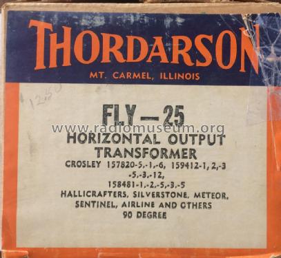 Horizontal Output Transformer FLY-25; Thordarson Electric (ID = 2498340) Radio part