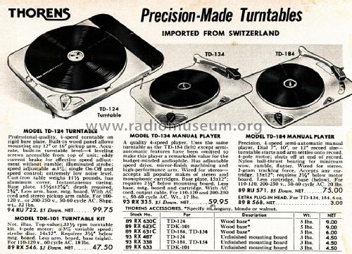 TD124; Thorens; Lahr (ID = 1598328) Sonido-V