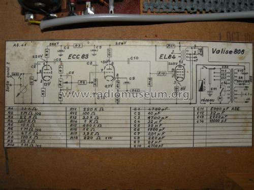 Electrophone Valise 806 Ch= Thorens CB14; Thorens SA; St. (ID = 1491787) Ton-Bild