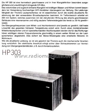 HP303; Thorens SA; St. (ID = 2700392) Speaker-P
