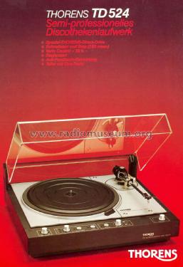 Professional Disc Drive TD524; Thorens SA; St. (ID = 1598550) R-Player