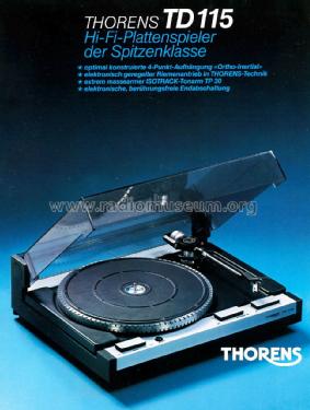 TD115; Thorens SA; St. (ID = 1598434) R-Player