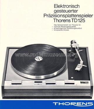 TD125 - Tonarm TP25; Thorens SA; St. (ID = 1598463) Enrég.-R