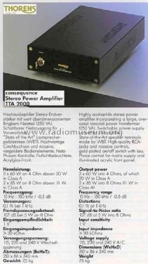 TTA2000; Thorens SA; St. (ID = 668740) Ampl/Mixer