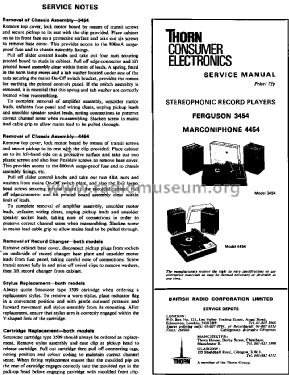 Ferguson stereophonic record player 3454; Thorn Electrical (ID = 1415770) R-Player