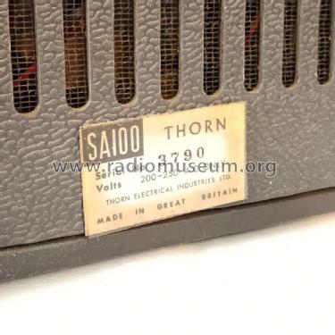 Stereo Amplifier SA100; Thorn Electrical (ID = 2923352) Ampl/Mixer