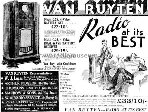 Van Ruyten C27; Tilbury & Lewis Pty. (ID = 1831041) Radio
