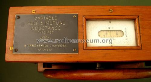 Variable Self & Mutual Inductance 1737; Tinsley & Co. Ltd., (ID = 1707314) Equipment