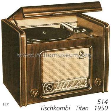 Tischkombi 514; Titan AG; Zürich (ID = 2531) Radio