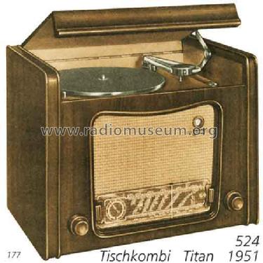 Tischkombi 524; Titan AG; Zürich (ID = 2534) Radio