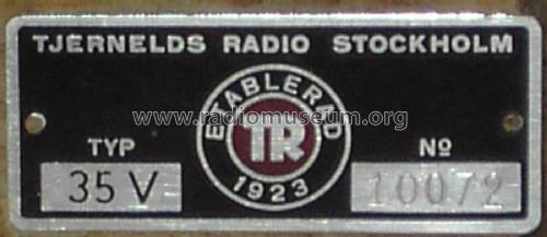 35V; Tjerneld Radio AB; (ID = 2042791) Radio