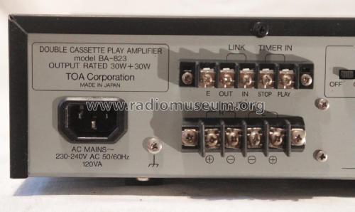 Double Cassette Play Amplifier BA-823; Toa Electric Co., (ID = 1761362) Sonido-V