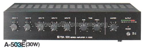 Mixer Power Amplifier A-503E; Toa Electric Co., (ID = 2700009) Ampl/Mixer