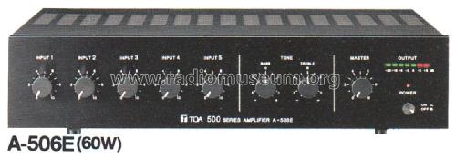 Mixer Power Amplifier A-506E; Toa Electric Co., (ID = 2700013) Ampl/Mixer