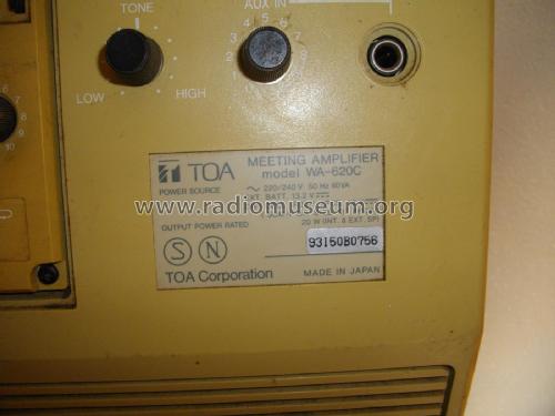 Meeting Amplifier WA-620C; Toa Electric Co., (ID = 1775494) Ton-Bild