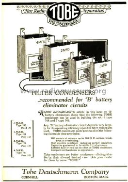 Filter Condensers ; Tobe Deutschmann (ID = 1315028) Radio part