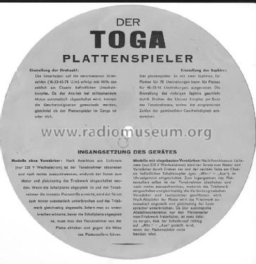 Koffer-Plattenspieler V6-UF; Toga brand; (ID = 2487036) R-Player