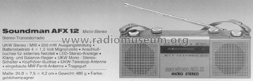 Soundman AFX-12 Micro-Stereo; TEC Dieter Beer; (ID = 549109) Radio