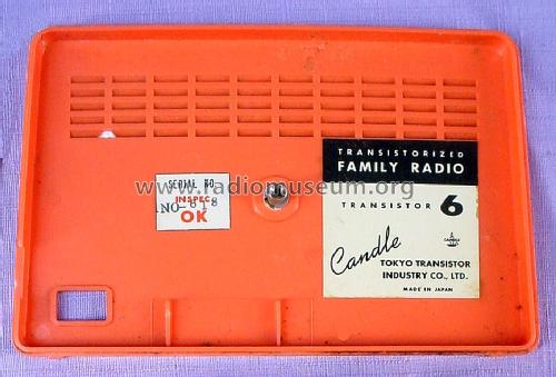 Candle Transistorized 'Family Radio' Transistor 6 ATR-80A; Tokyo Transistor (ID = 1535162) Radio