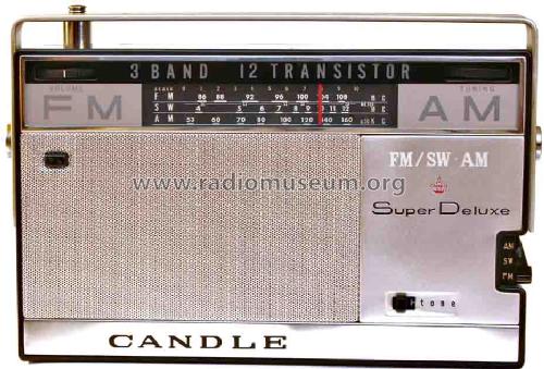 Candle 3 Band 12 Transistor FM/SW-AM VM-1210; Tokyo Transistor (ID = 1144743) Radio