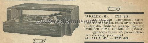 Alfalux 'M' 418; Tonalit Gramophon Rt (ID = 2205666) R-Player