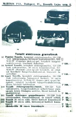 Elektromos Gramofon Tonofix Chassis; Tonalit Gramophon Rt (ID = 1598824) Sonido-V